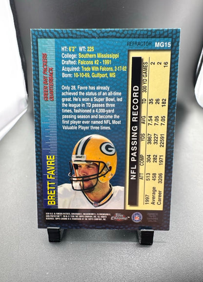1998 Topps Chrome Measures of Greatness Brett Favre #MG15 Refractor