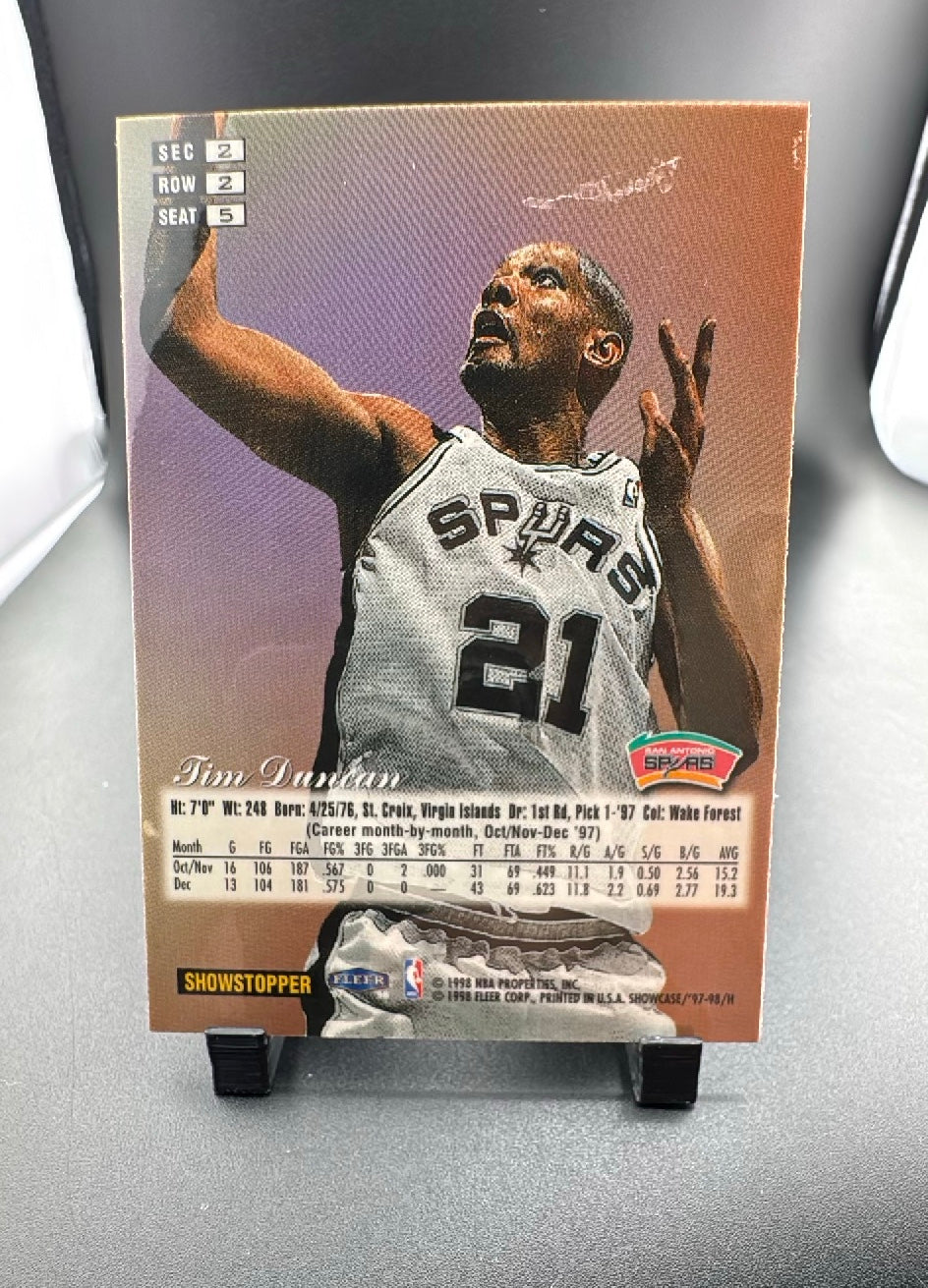 1998 Flair Showcase Row 2 Tim Duncan #2
