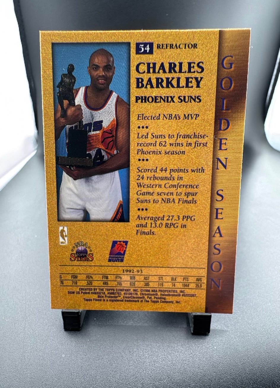 1996 Topps Stars Golden Season Charles Barkley #54 Refractor