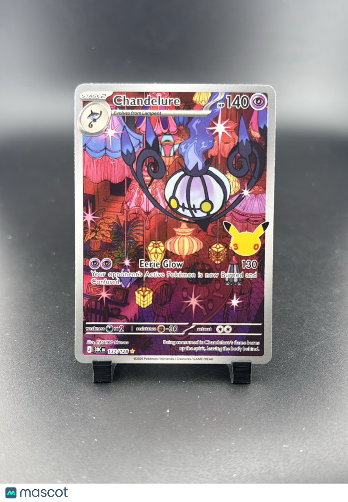2026 30th Celebration Chandelure Holo Secret Rare #137/128