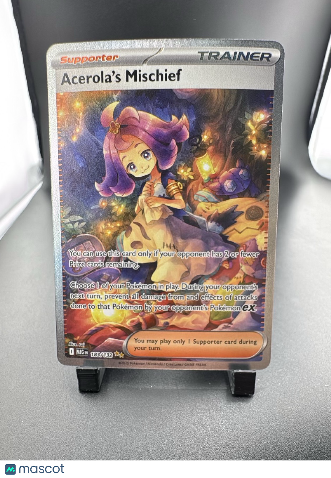 2025 Mega Evolution Acerola's Mischief Holo Secret Rare FA SAR #183/132