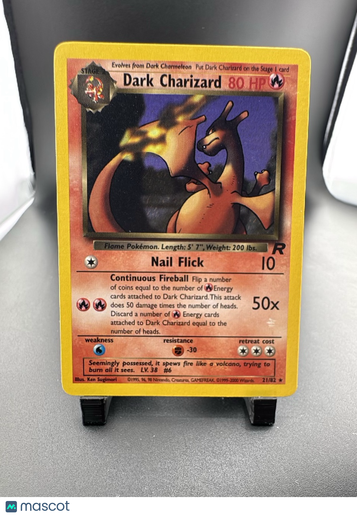 2000 Team Rocket Dark Charizard Rare #21/82