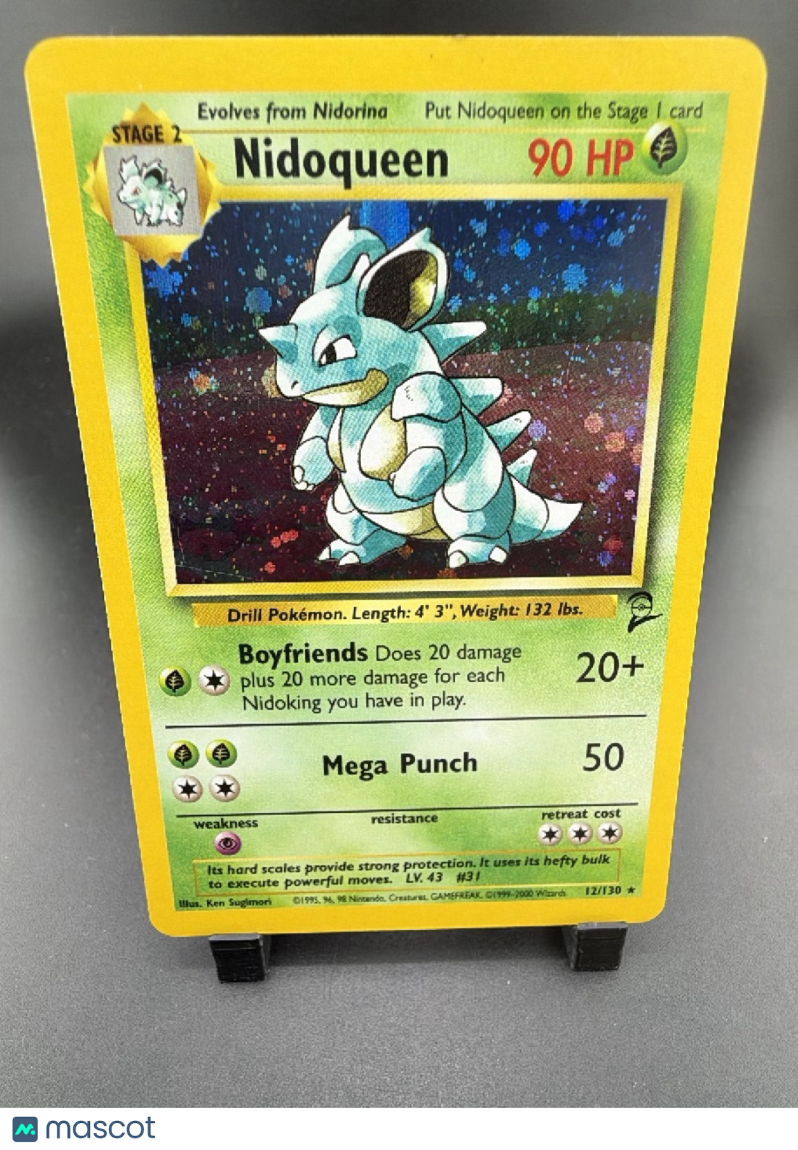 2000 Base Set 2 Nidoqueen Holo Rare #12/130