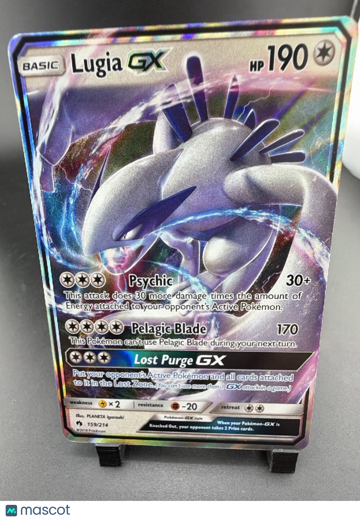 2018 Lost Thunder Lugia GX Holo Ultra Rare FA #159/214
