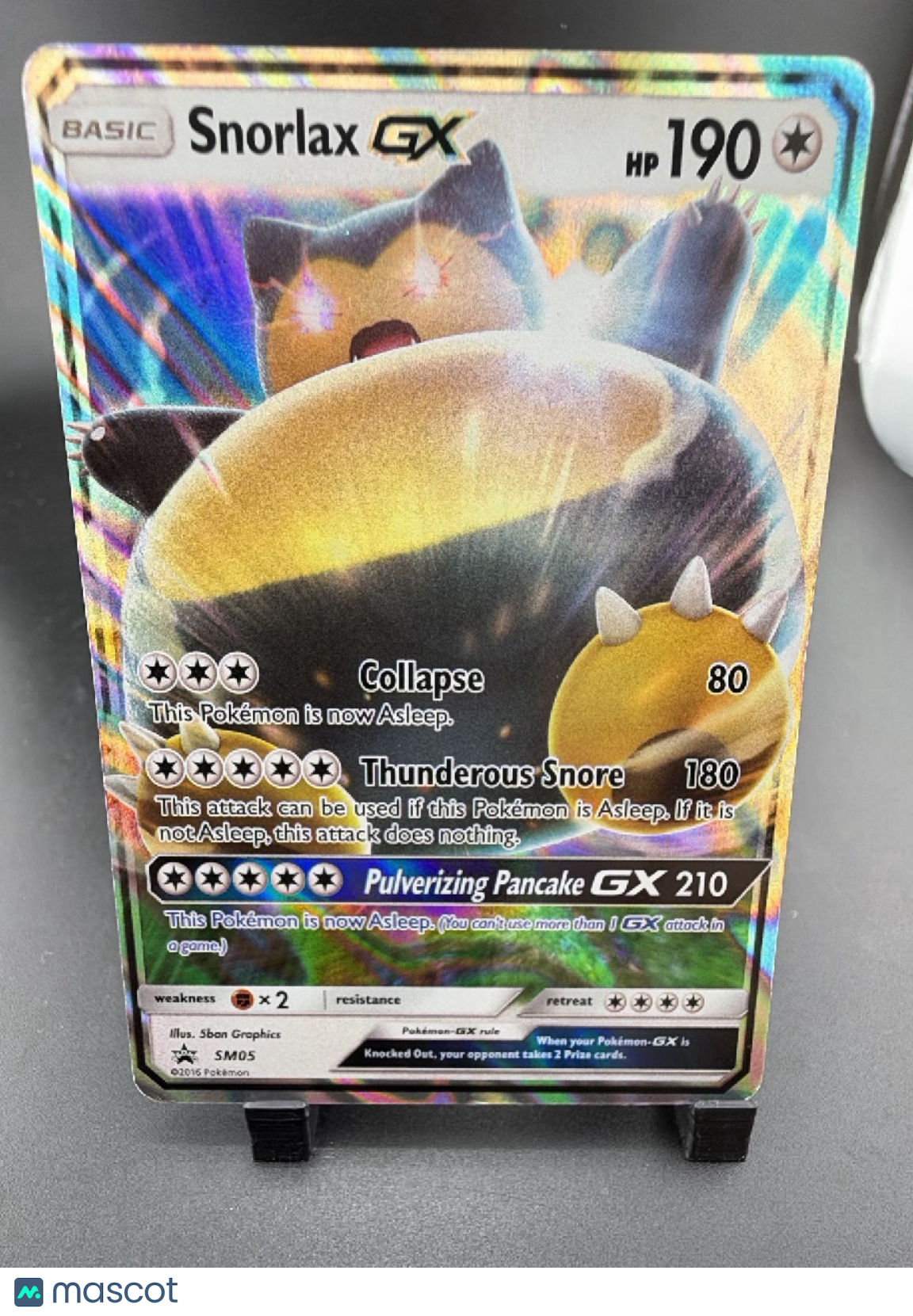 2017 Sun & Moon Snorlax GX Holo Black Star Promo FA #SM05