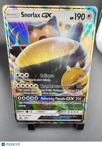 2017 Sun & Moon Snorlax GX Holo Black Star Promo FA #SM05