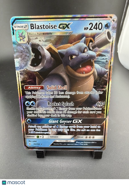 2019 Unbroken Bonds Blastoise GX Holo Rare #35/214
