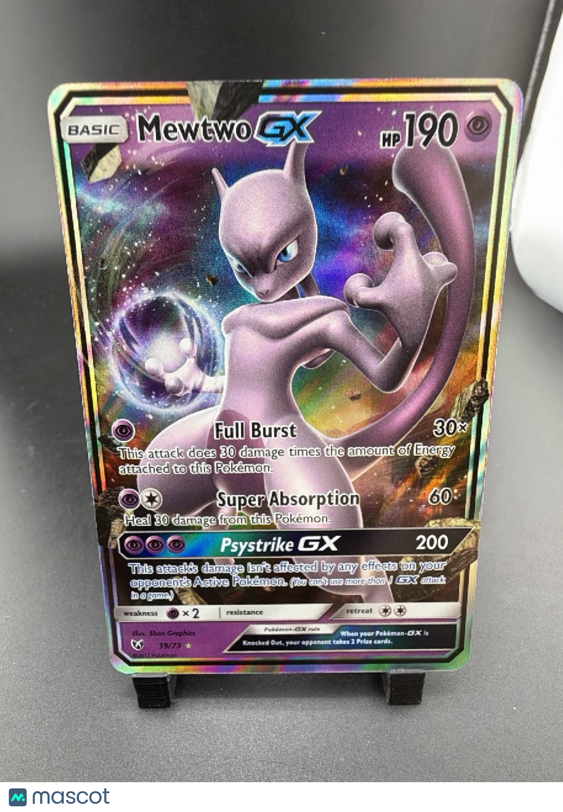 2017 Shining Legends Mewtwo GX Holo Rare RR #39/73