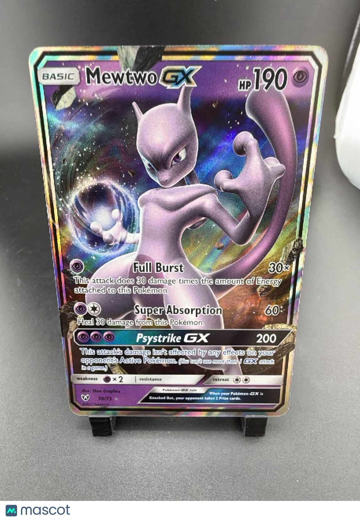 2017 Shining Legends Mewtwo GX Holo Rare #39/73