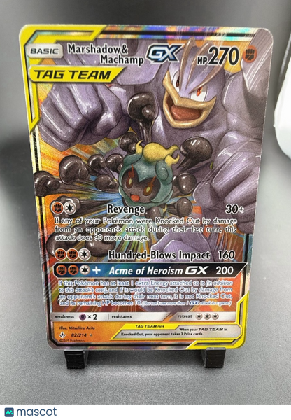 2019 Unbroken Bonds Marshadow & Machamp GX Holo Rare #82/214