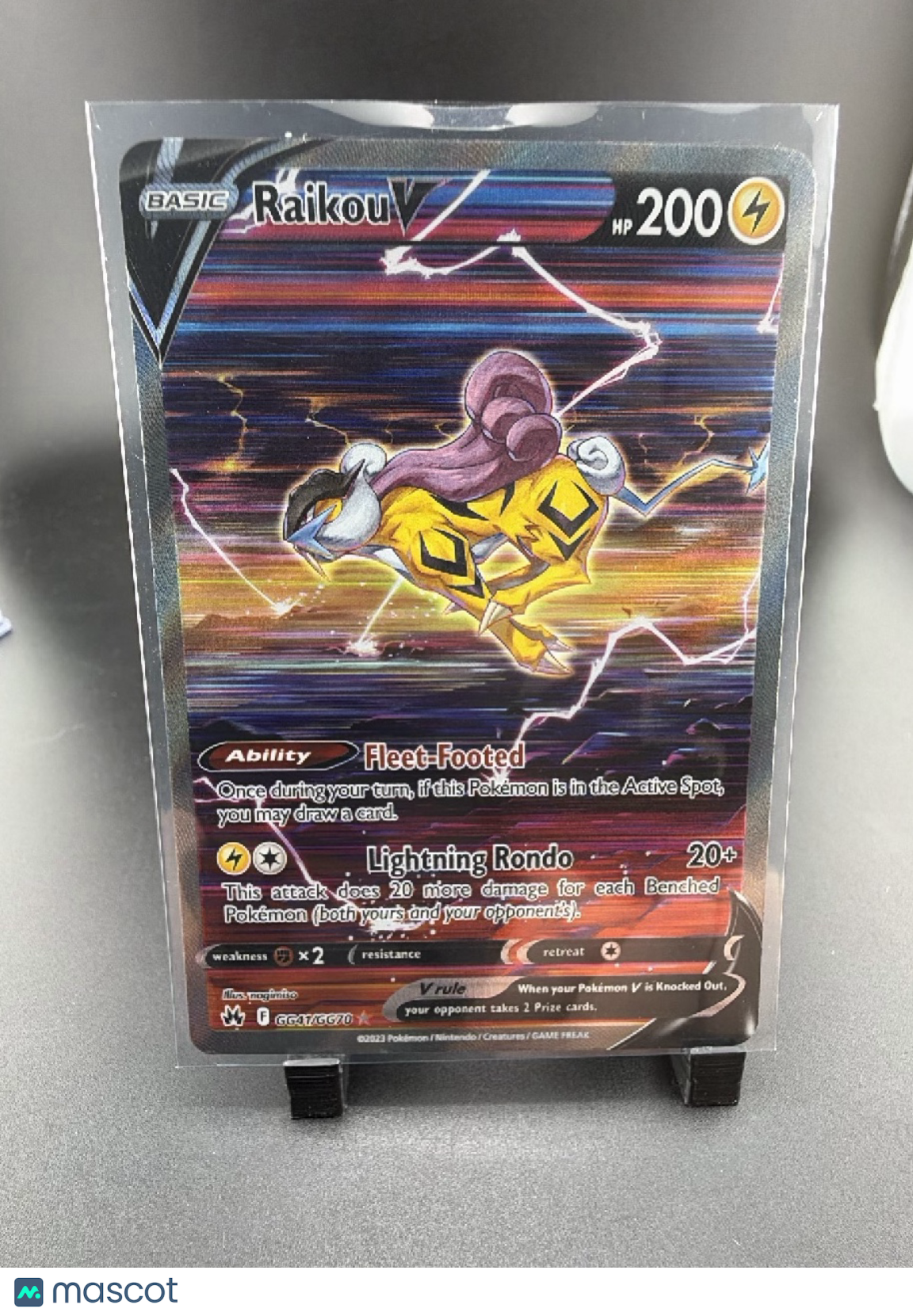 2023 Crown Zenith Raikou V Holo Rare FA SAR #GG41/GG70