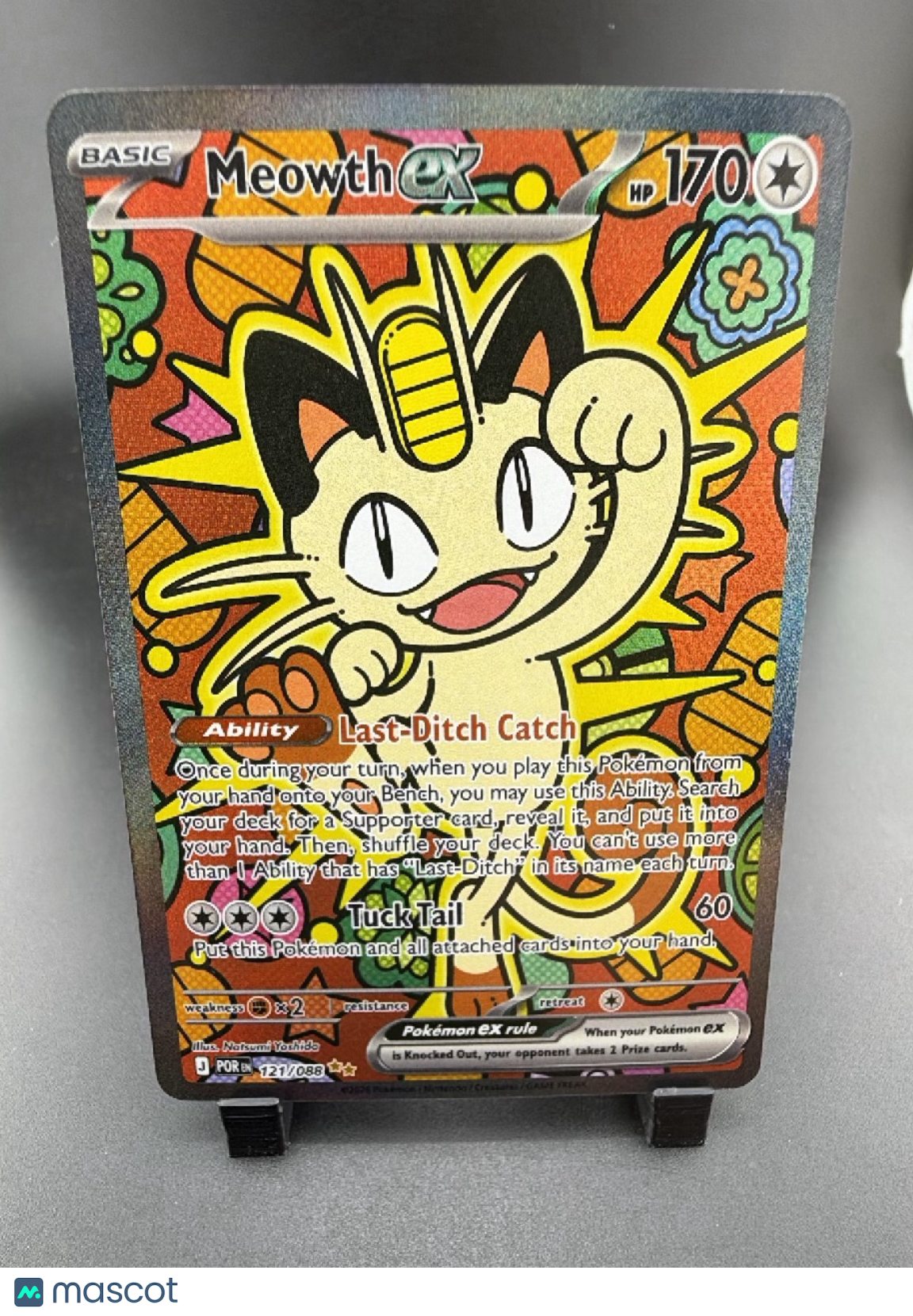 2026 Mega Evolution – Perfect Order Meowth EX Holo Secret Rare SAR #121/88