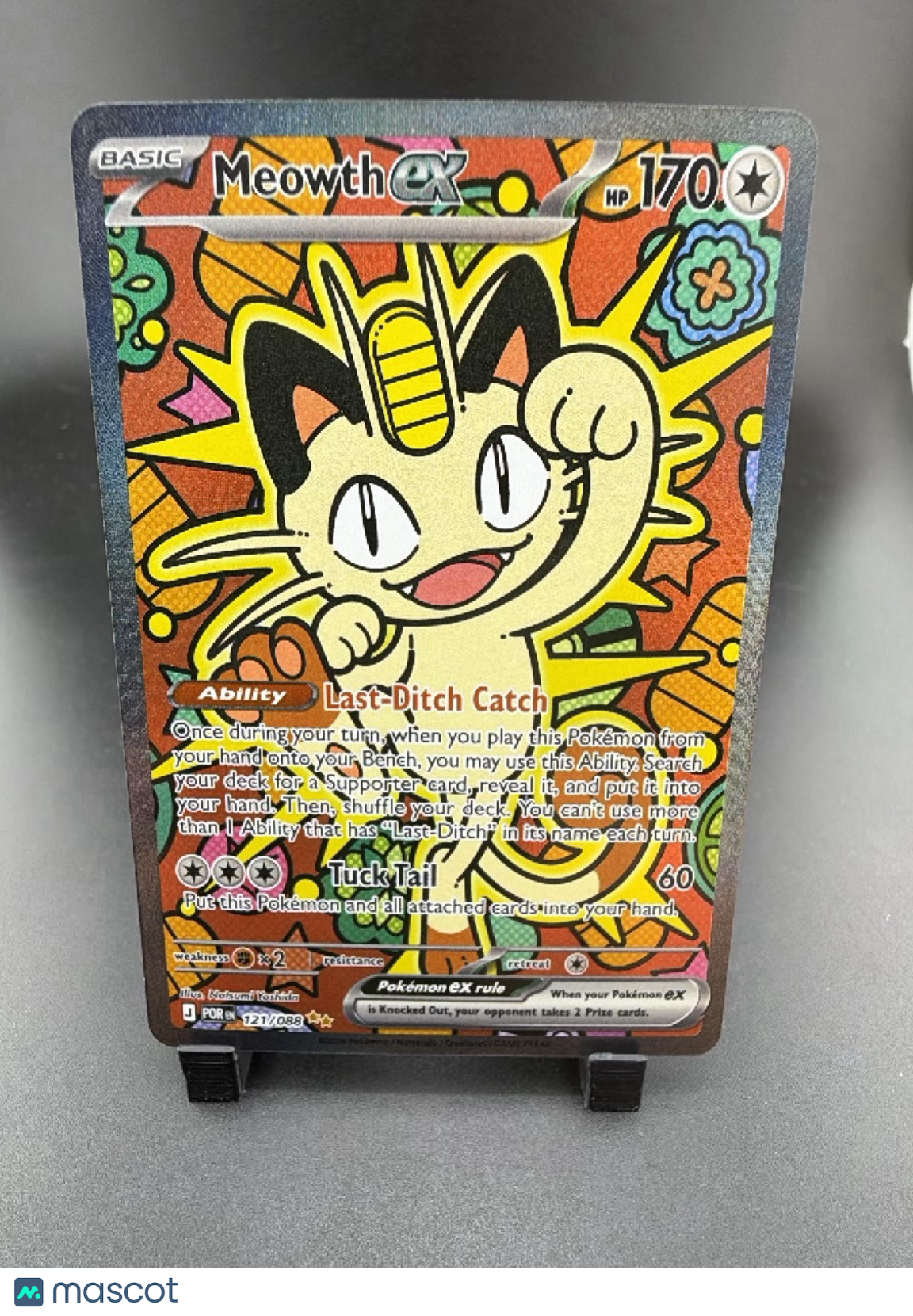 2026 Mega Evolution – Perfect Order Meowth EX Holo Secret Rare SAR #121/88
