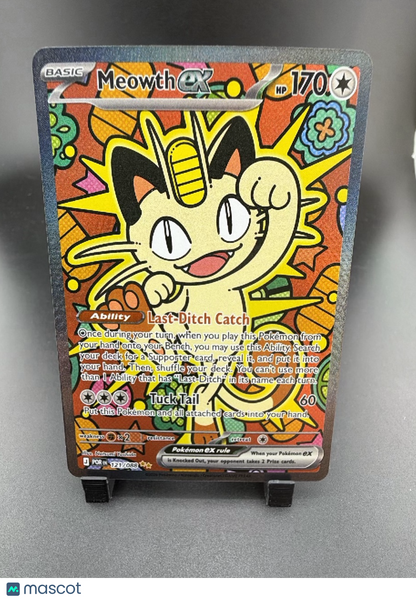 2026 Mega Evolution – Perfect Order Meowth EX Holo Secret Rare SAR #121/88