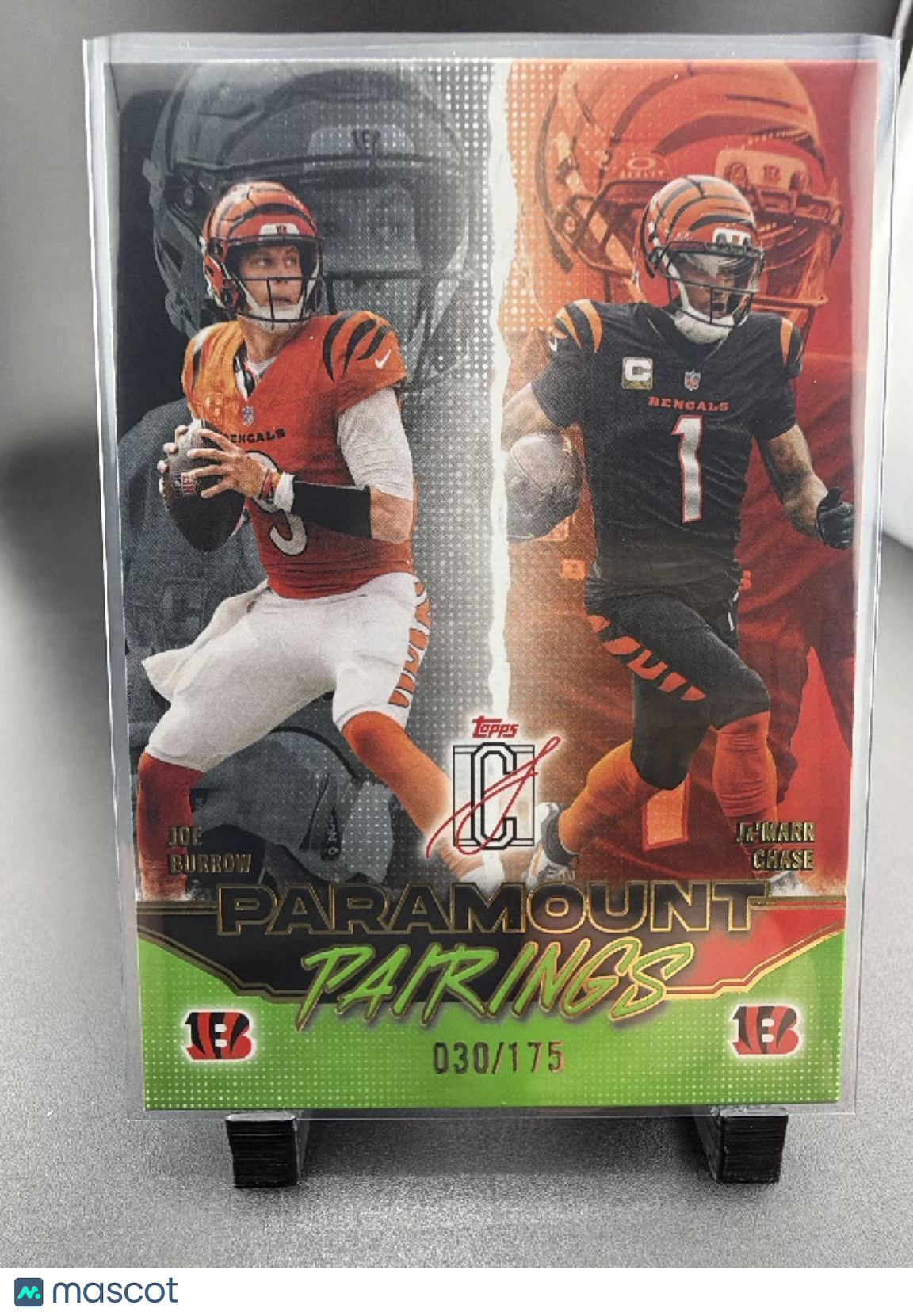 2025 Topps Composite Paramount Pairings Joe Burrow Ja'Marr Chase #PP14 Green 175