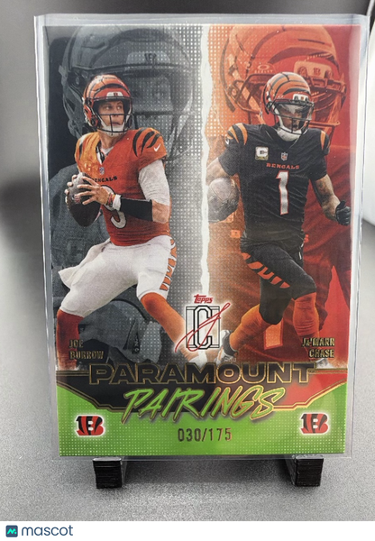 2025 Topps Composite Paramount Pairings Joe Burrow Ja'Marr Chase #PP14 Green 175