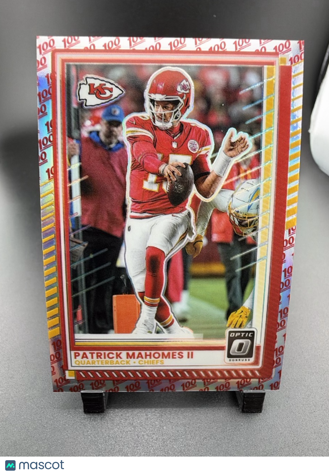 2025 Panini Donruss Optic Patrick Mahomes II #40 100 Emoji