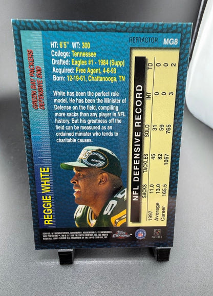 1998 Topps Chrome Measures of Greatness Reggie White #MG8 Refractor