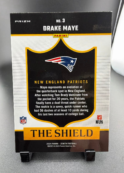2024 Panini Zenith Football Drake Maye #3 Prizm RC