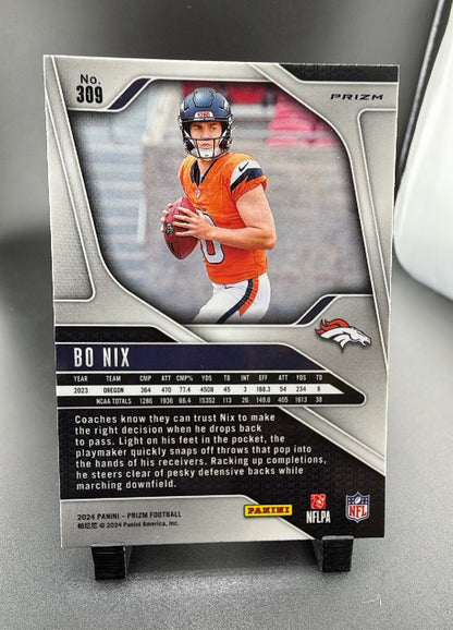 2024 Panini Prizm Bo Nix #309 Silver RC