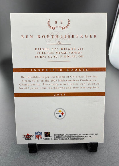 2004 Fleer Inscribed Ben Roethlisberger #82 /750