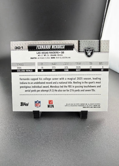 2026 Topps Composite Football Fernando Mendoza #301 RC