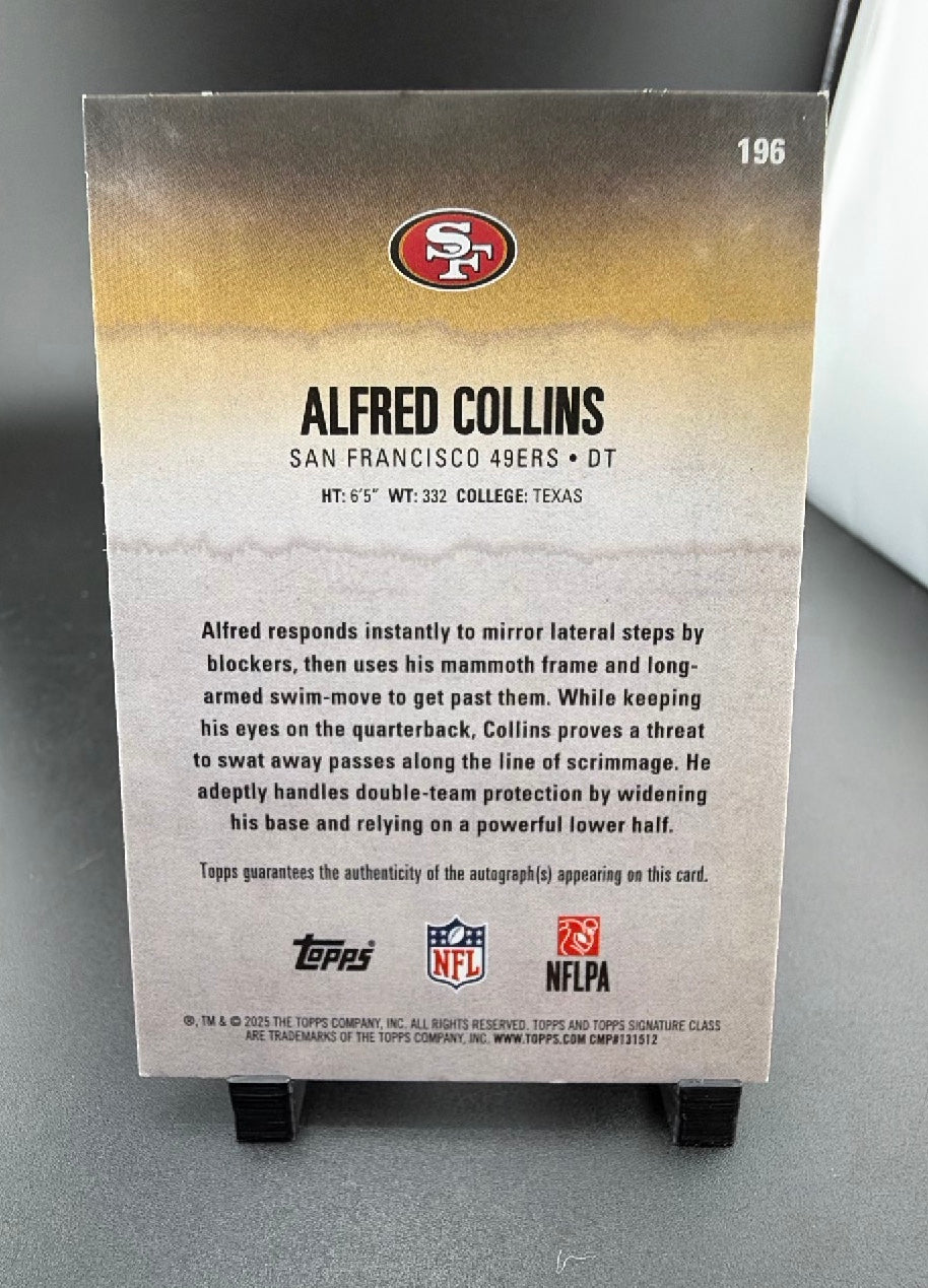 2025 Topps Signature Class Alfred Collins #196 /25 RC