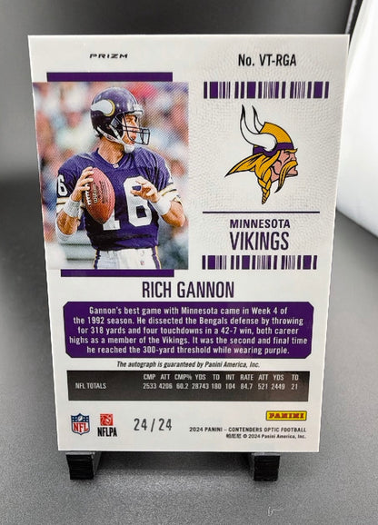 2024 Panini Contenders Optic Rich Gannon #VT-RGA Prizm /24