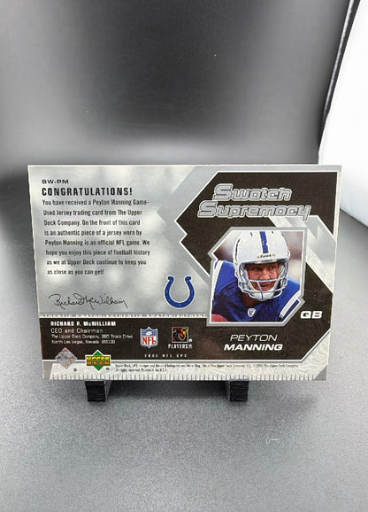 2005 Upper Deck SPx Swatch Supremacy Peyton Manning #SW-PM Game-Used Mem