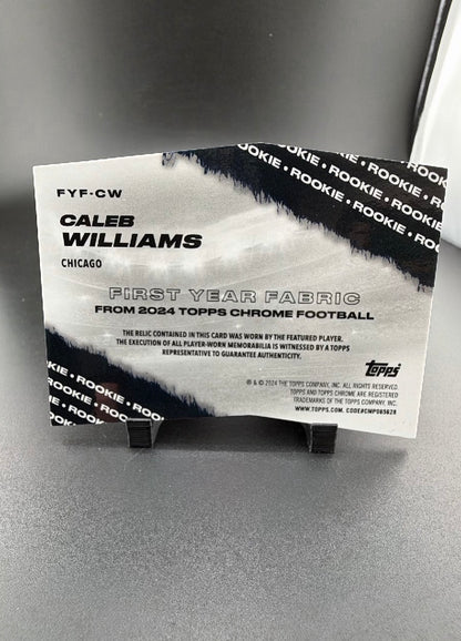 2024 Topps Chrome Football First Year Fabric Caleb Williams #FYF-CW RC Patch