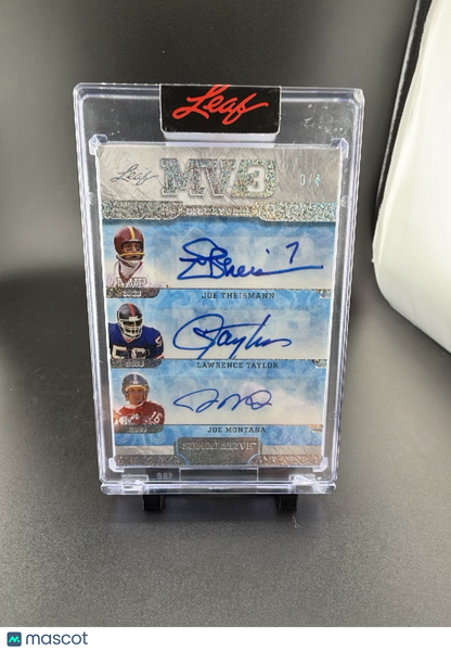 2012 Leaf Superlative MV3 Joe Montana Joe Theismann Lawrence Taylor #MV3-11 /4