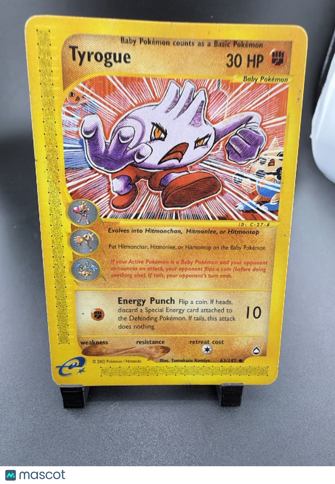2003 Aquapolis Tyrogue Reverse Holo Uncommon #63/147