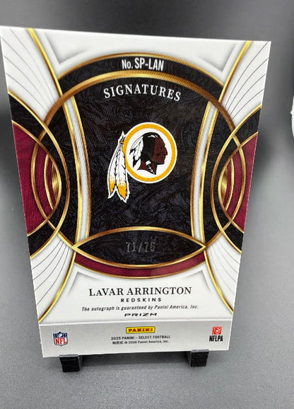 2026 Panini Select Signatures LaVar Arrington #SP-LAN /75