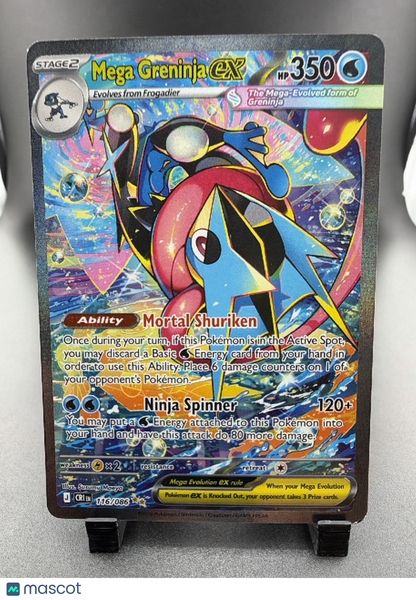2026 Chaos Rising Mega Greninja EX Holo Secret Rare SAR #116/86