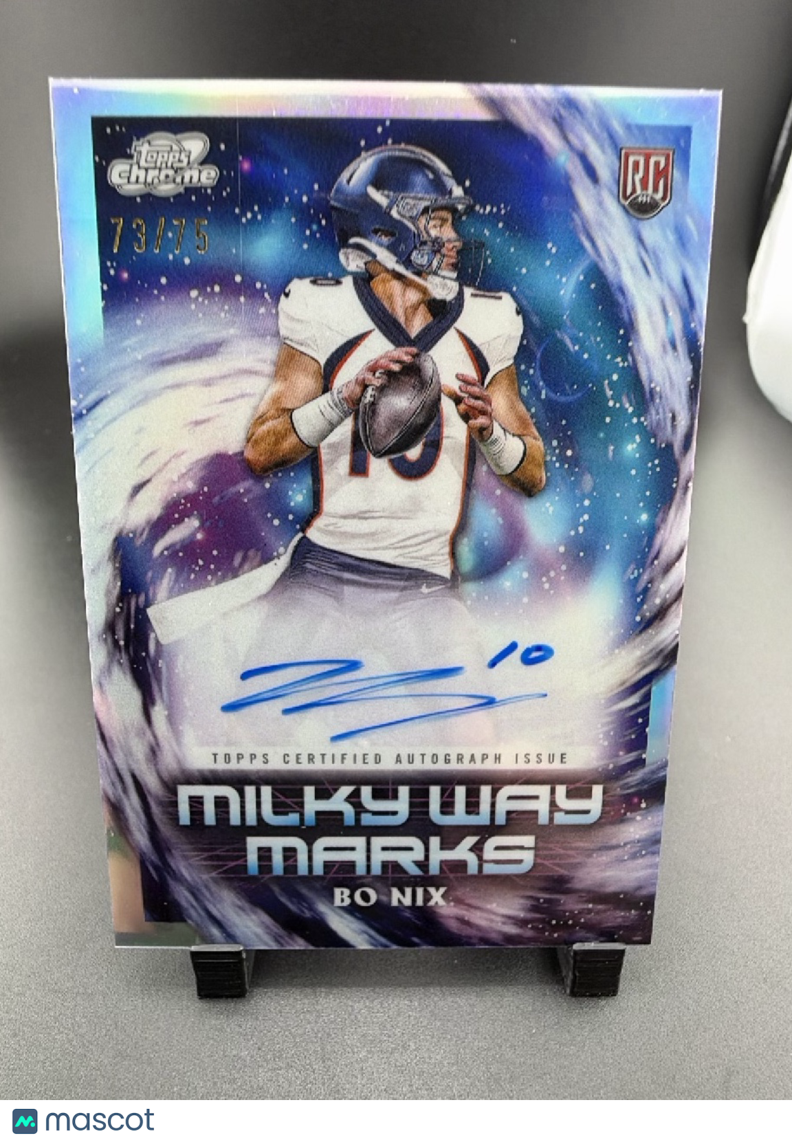 2024 Topps Cosmic Chrome Football Milky Way Marks Bo Nix #MWM-BN Milkeyway Marks /75 RC