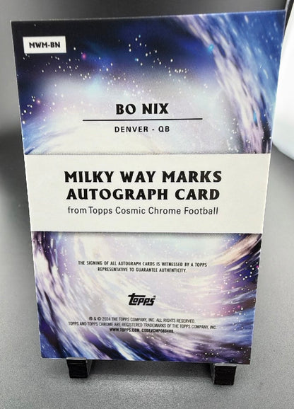 2024 Topps Cosmic Chrome Football Milky Way Marks Bo Nix #MWM-BN Milkeyway Marks /75 RC