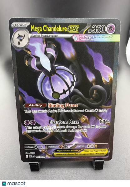 2026 Pitch Black Mega Chandelure EX Holo Secret Rare SAR #115/84