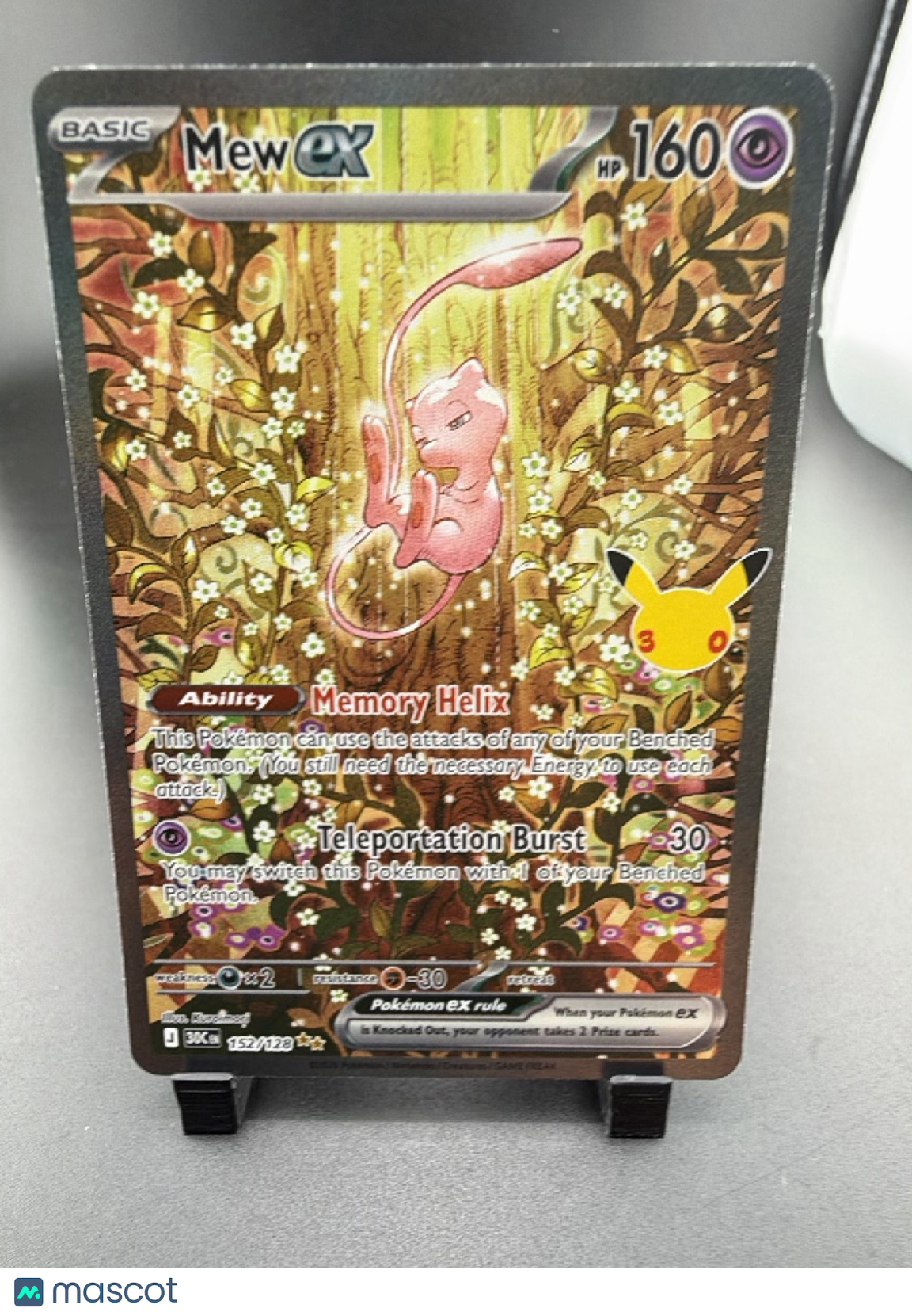 2026 30th Celebration Mew EX Holo Secret Rare SAR #152/128