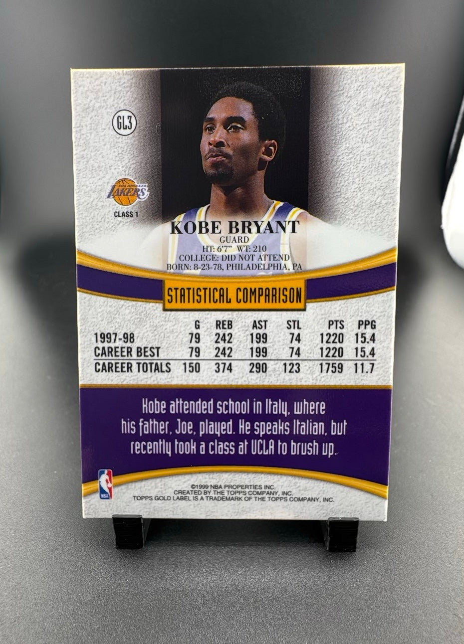 1997 Topps Gold Label Kobe Bryant #GL3 Class