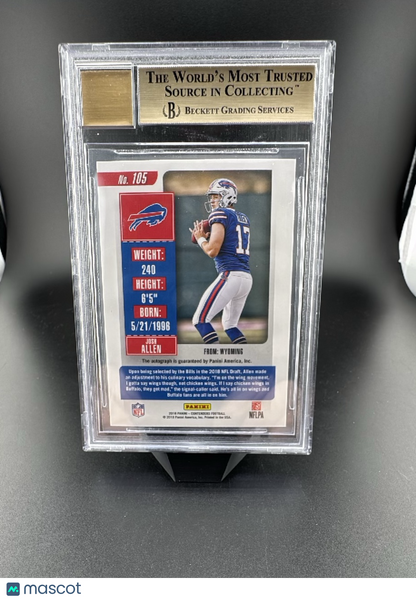 2018 Panini Contenders Josh Allen #105 BGS 9.5 BAS Auto 10