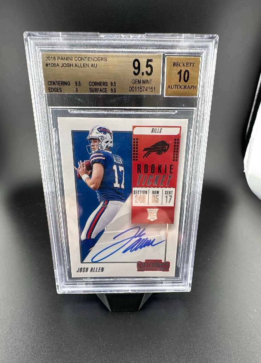 2018 Panini Contenders Josh Allen #105 BGS 9.5 BAS Auto 10