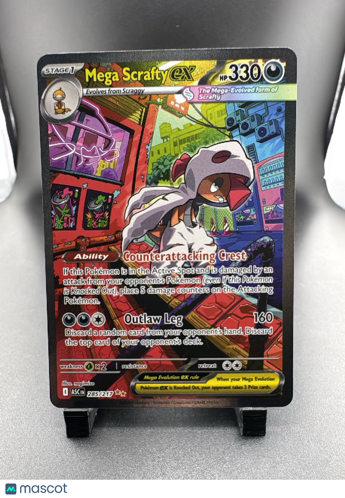 2026 Mega Evolution – Ascended Heroes Mega Scrafty EX Holo Rare SAR #285/217