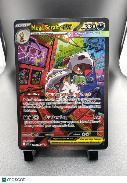 2026 Mega Evolution – Ascended Heroes Mega Scrafty EX Holo Rare SAR #285/217