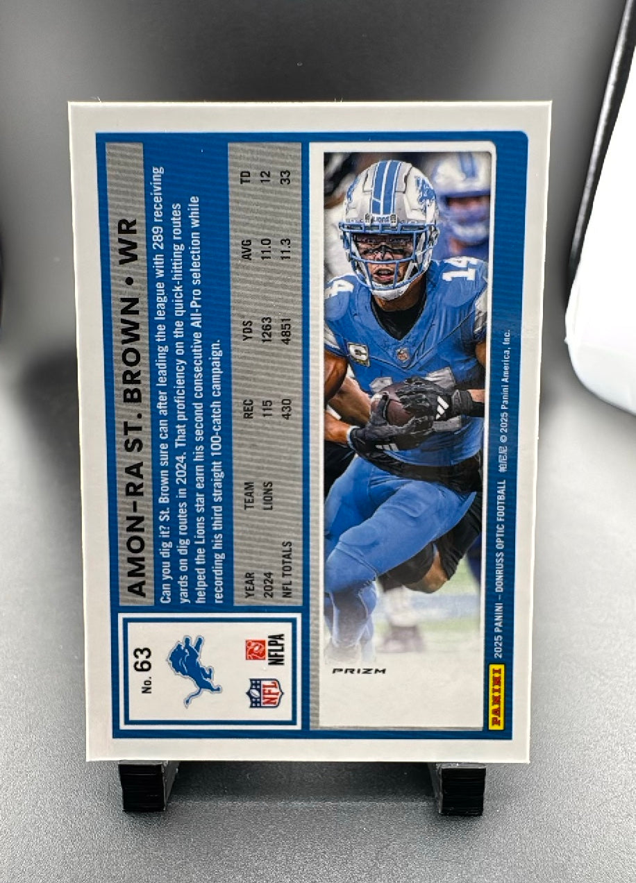 2025 Panini Donruss Optic Amon-Ra St. Brown #63 Fire
