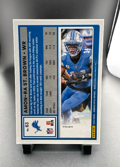 2025 Panini Donruss Optic Amon-Ra St. Brown #63 Fire