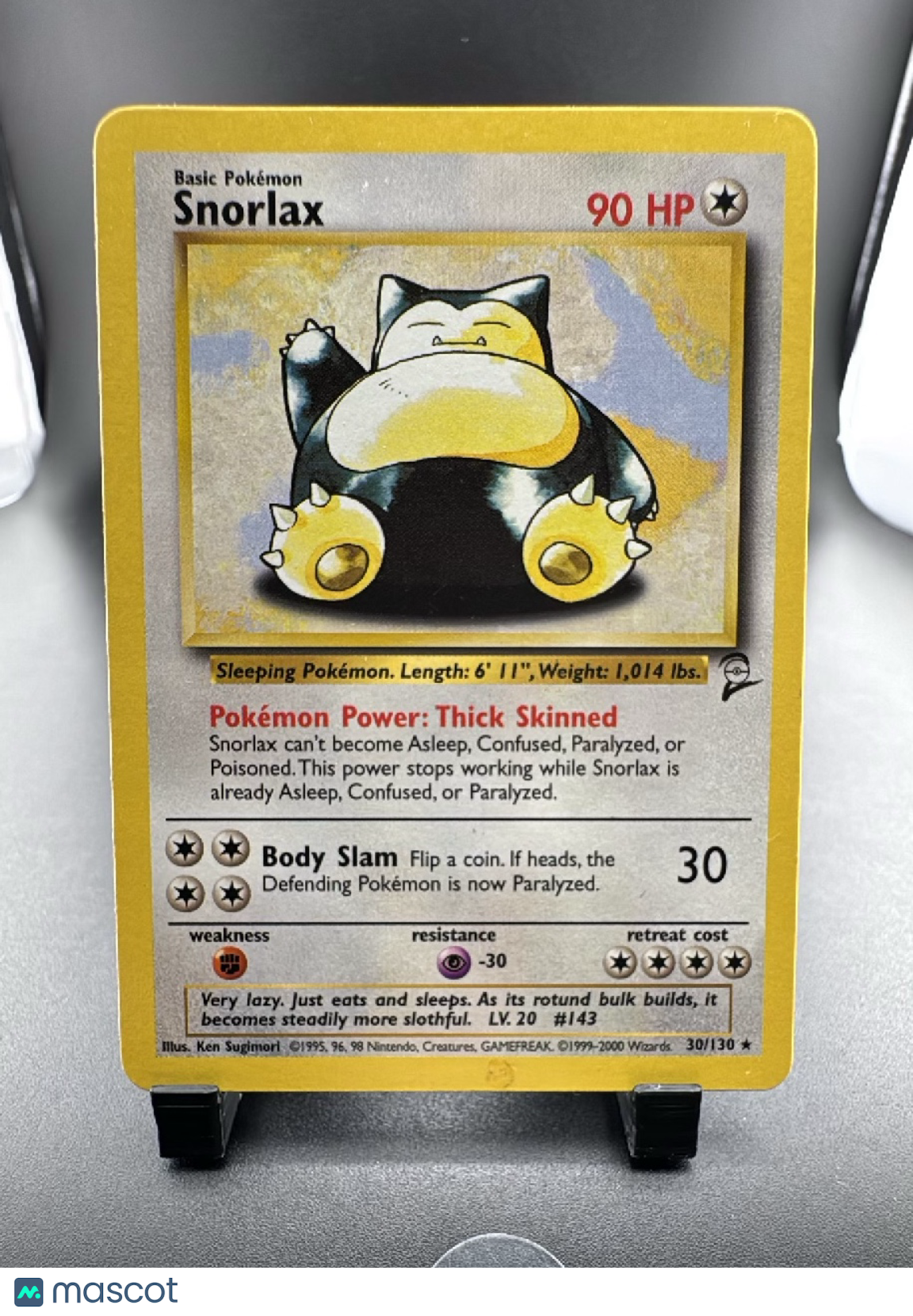 2000 Base Set 2 Snorlax Rare #30/130