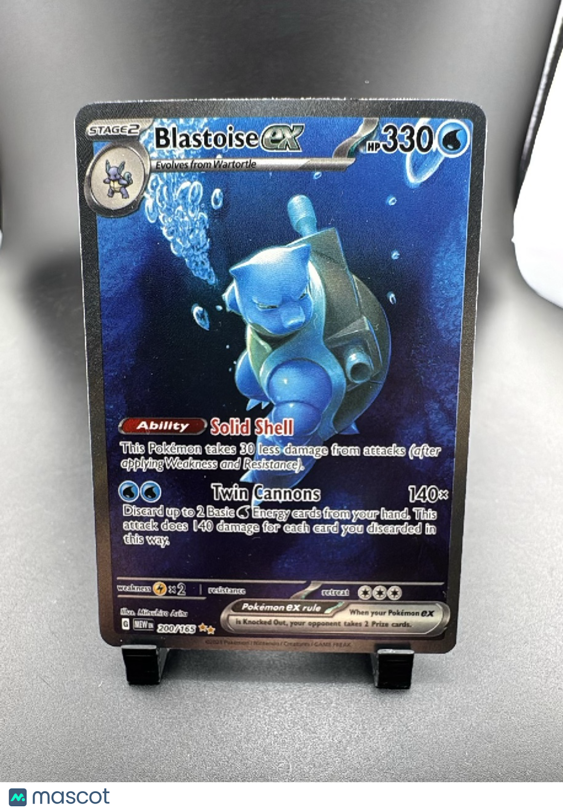 2023 Scarlet & Violet 151 Blastoise EX Holo Secret Rare SAR #200/165
