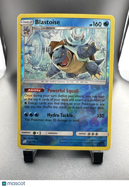 2019 Team Up Blastoise Reverse Holo Rare #25/181