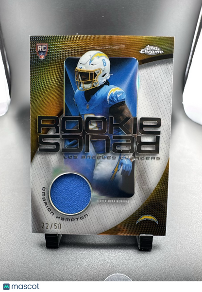 2025 Topps Chrome Rookie Relics Omarion Hampton #RR-OH Rookie Relics RC