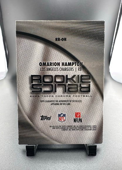 2025 Topps Chrome Rookie Relics Omarion Hampton #RR-OH Rookie Relics RC
